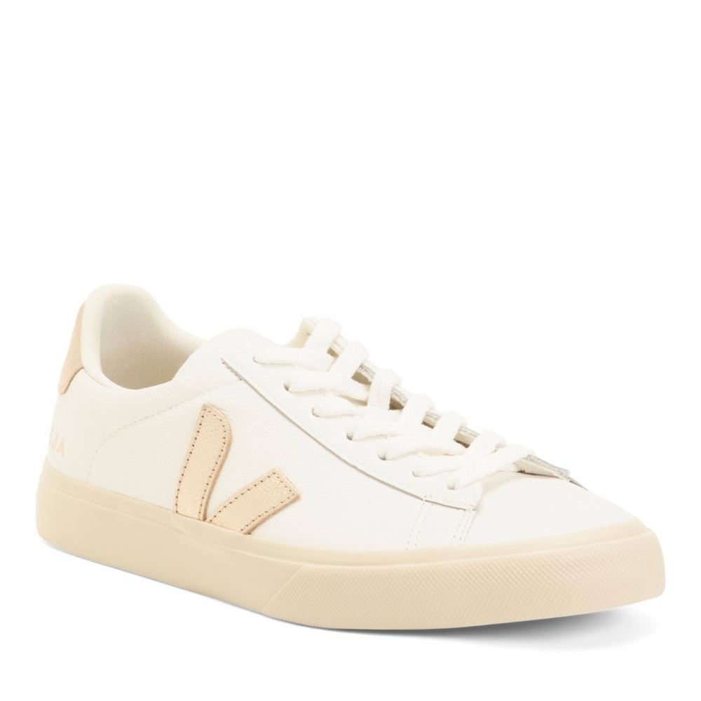 Veja Women's White & Rose Gold  Sneakers